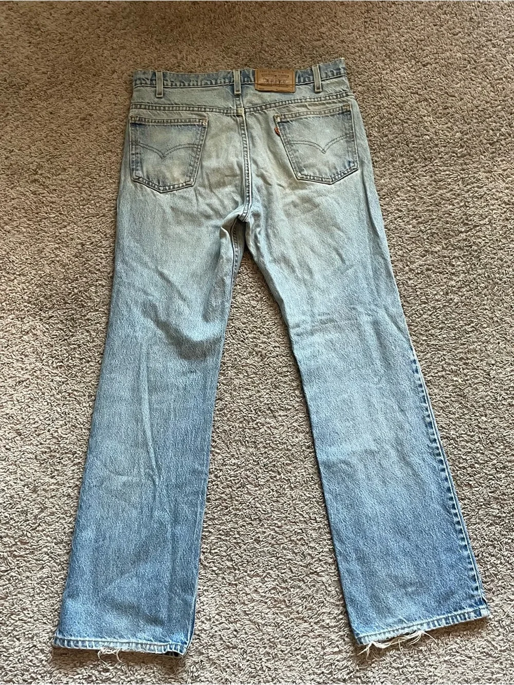 Vtg Levis 517 Orange Tab Jeans Size 35x32 (Actual 34x31) Faded Distressed USA
